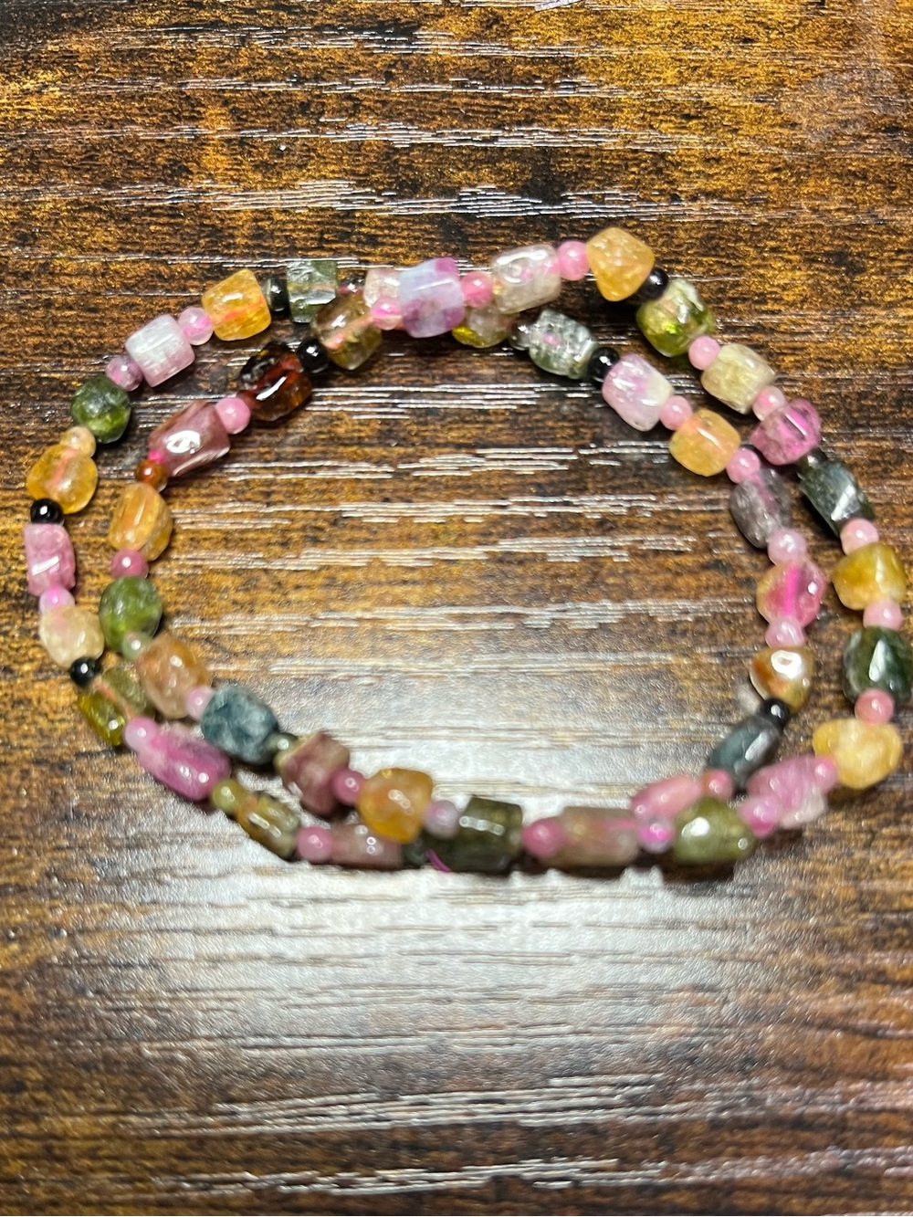 🌈 Natural Multicolor Tourmaline Bracelet Set - Two Included 🌈 - Picture 10 of 10